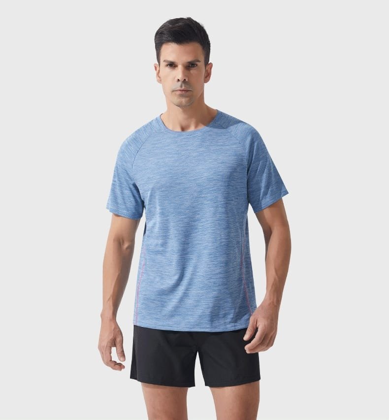 Men moisture-wicking training short sleeve tee 160g