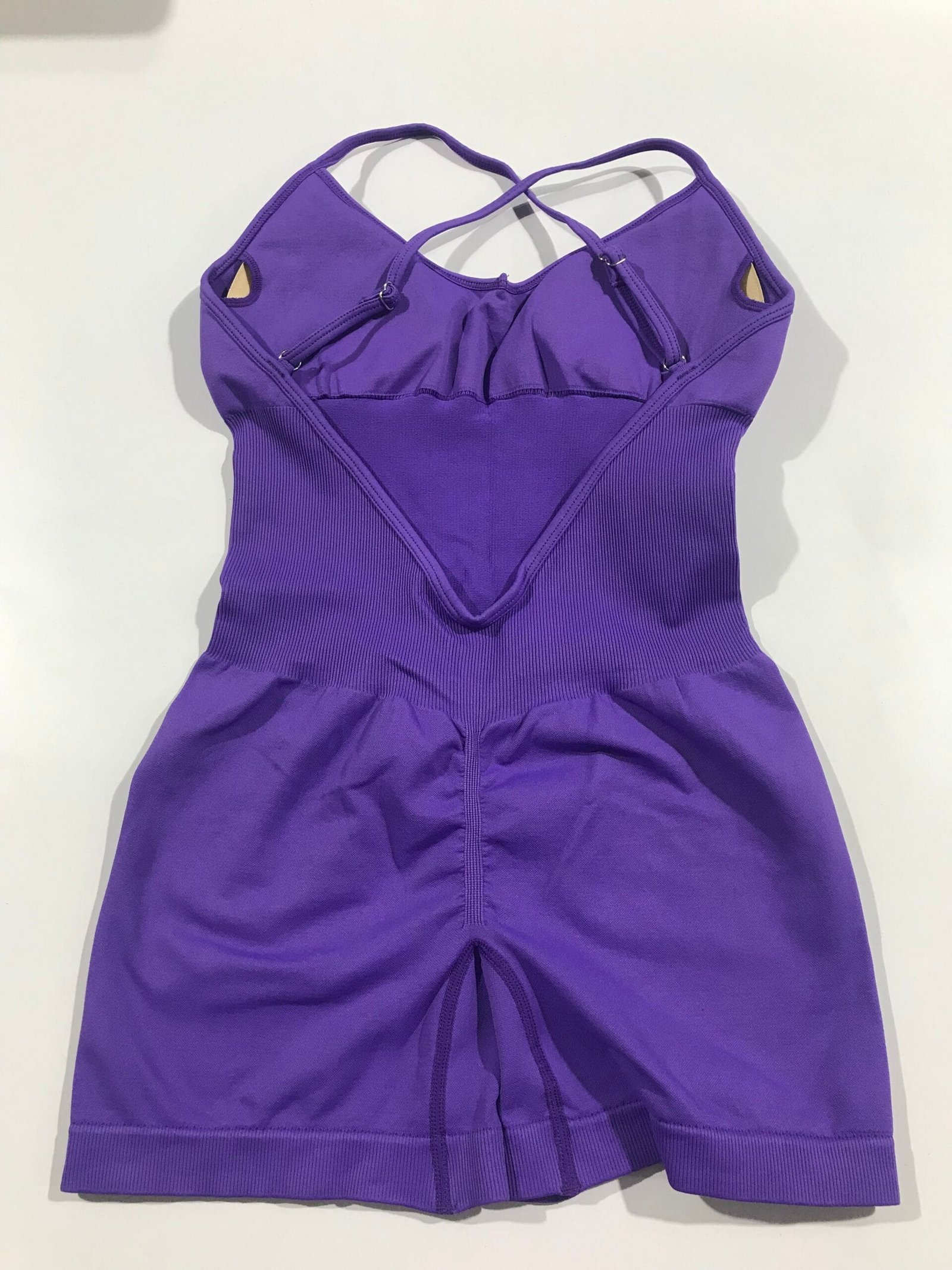 Seamless yoga bodysuit — complex garment that AI-enabled factories can switch to without line stoppage