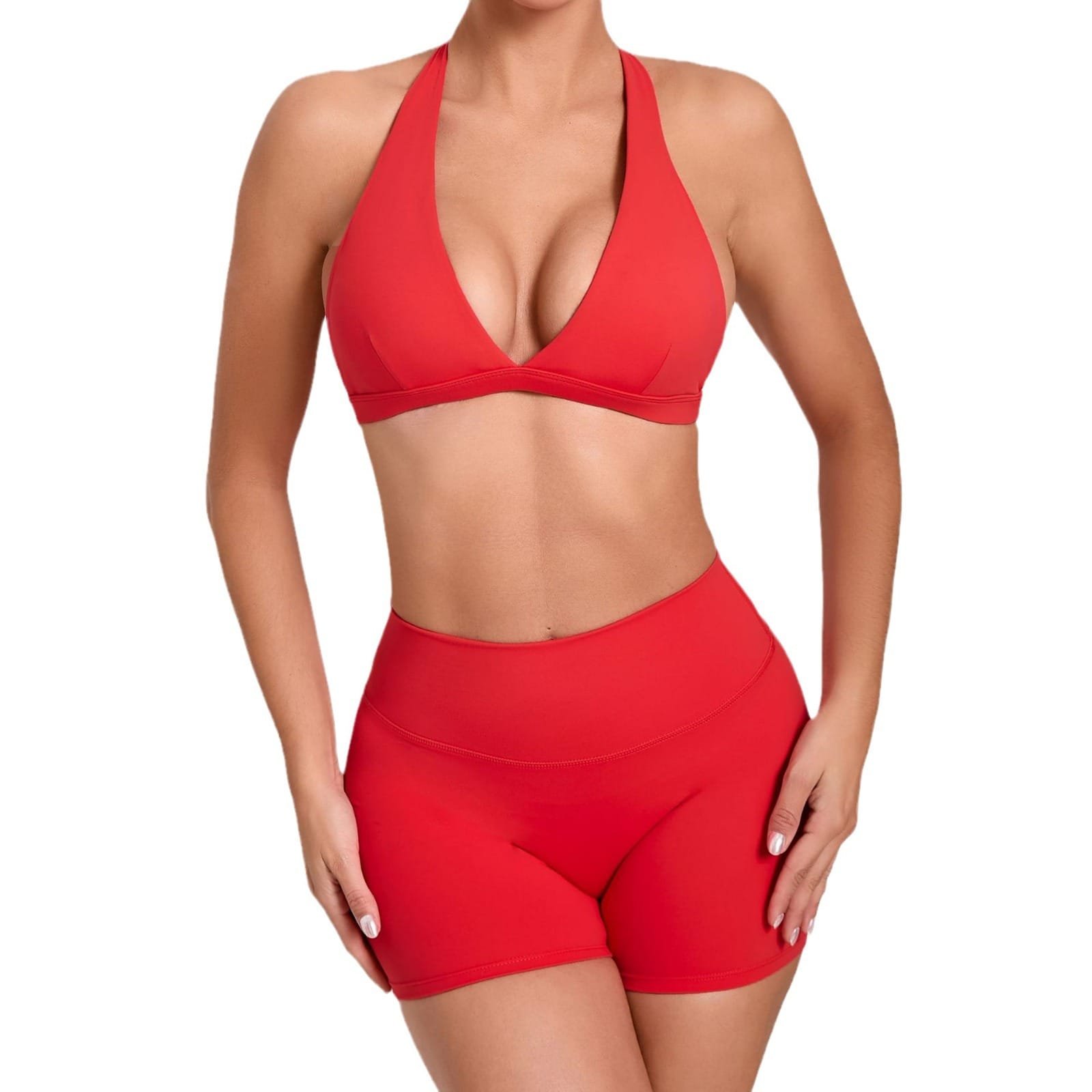 Yoga bra and shorts set for seasonal collections needing reliable logistics