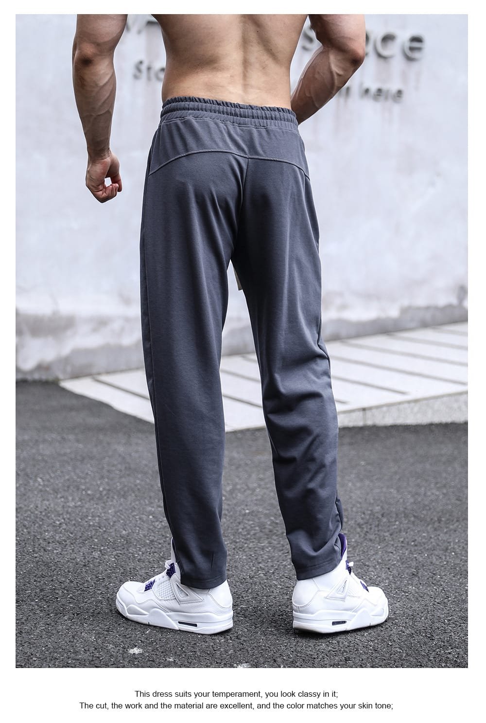 Men's casual athletic joggers — the relaxed-fit yoga-to-street style that commands premium pricing in 2026