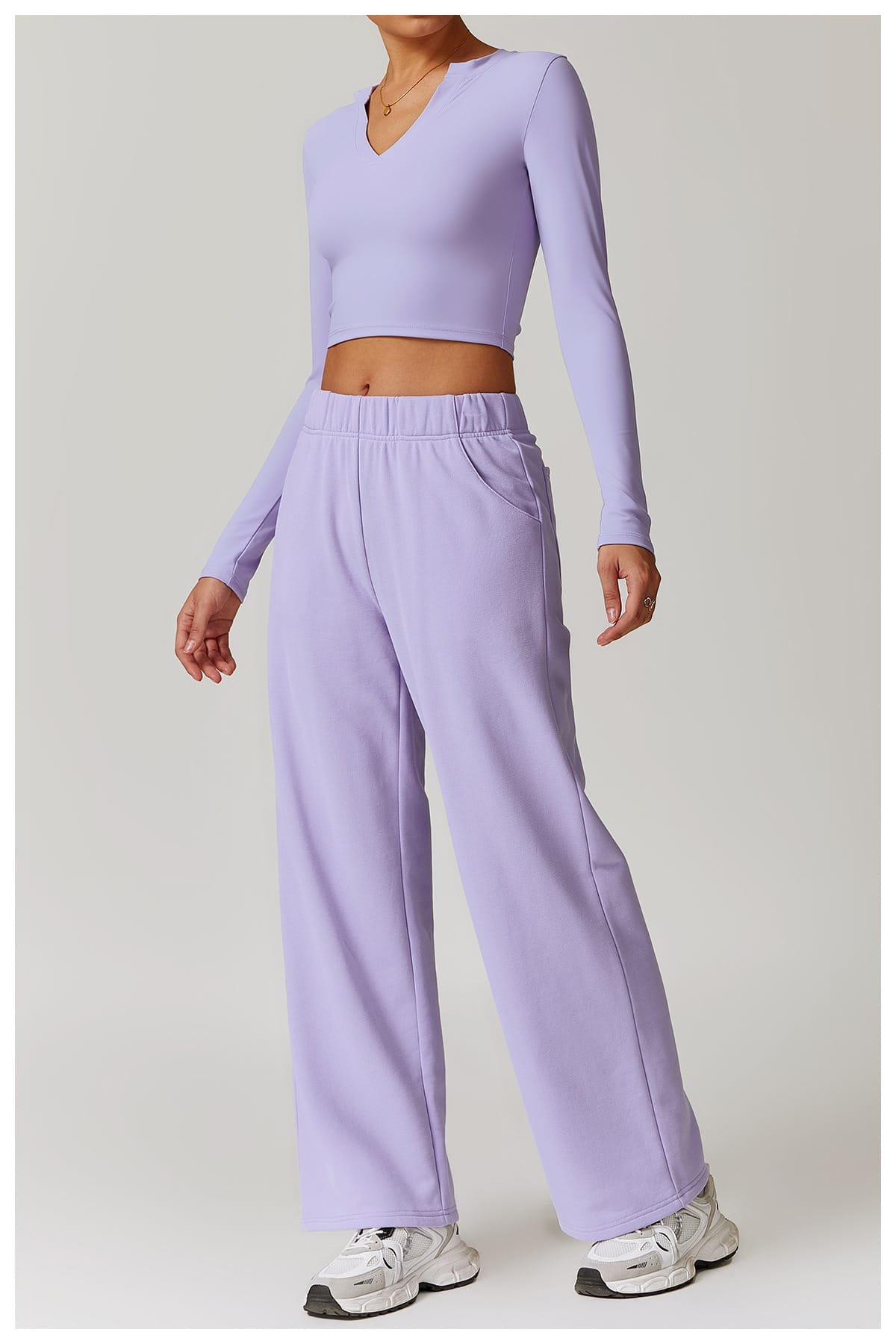 Long-sleeve yoga top — versatile style good for small-batch market testing across seasons