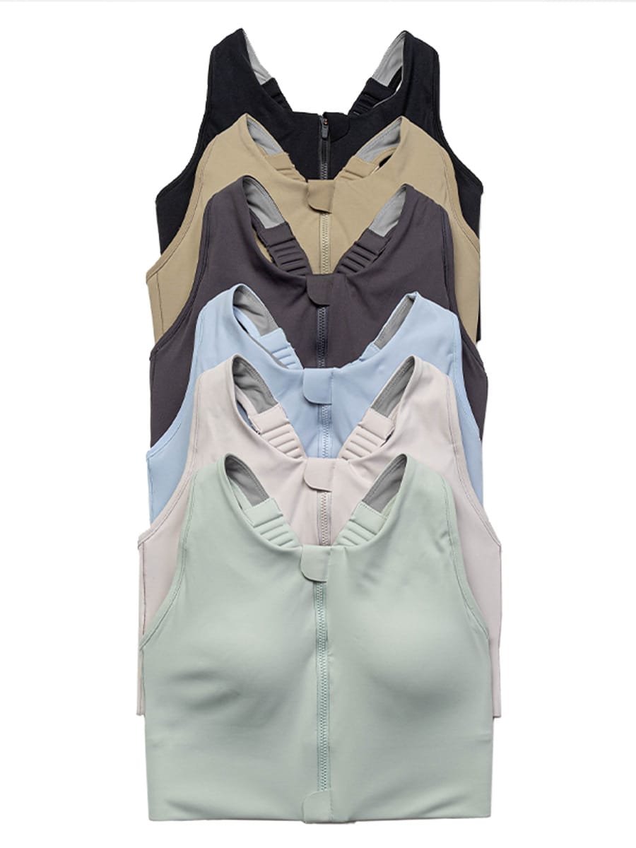 Performance yoga bra — the type of product that needs full chemical and material disclosure for EU DPP compliance