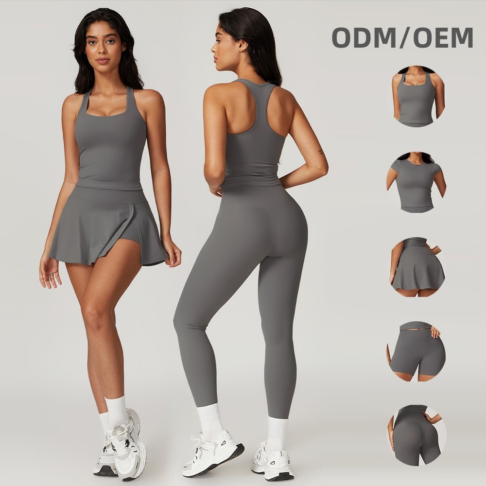 Yoga studio members in matching branded apparel — unified activewear creates community identity and social media visibility